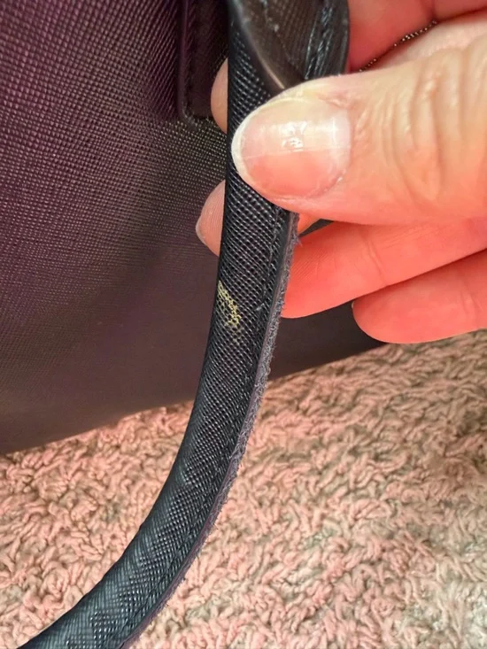 Prada Black Saffiano Double-Zip Satchel with Gold Hardware - Picture 11 of 12